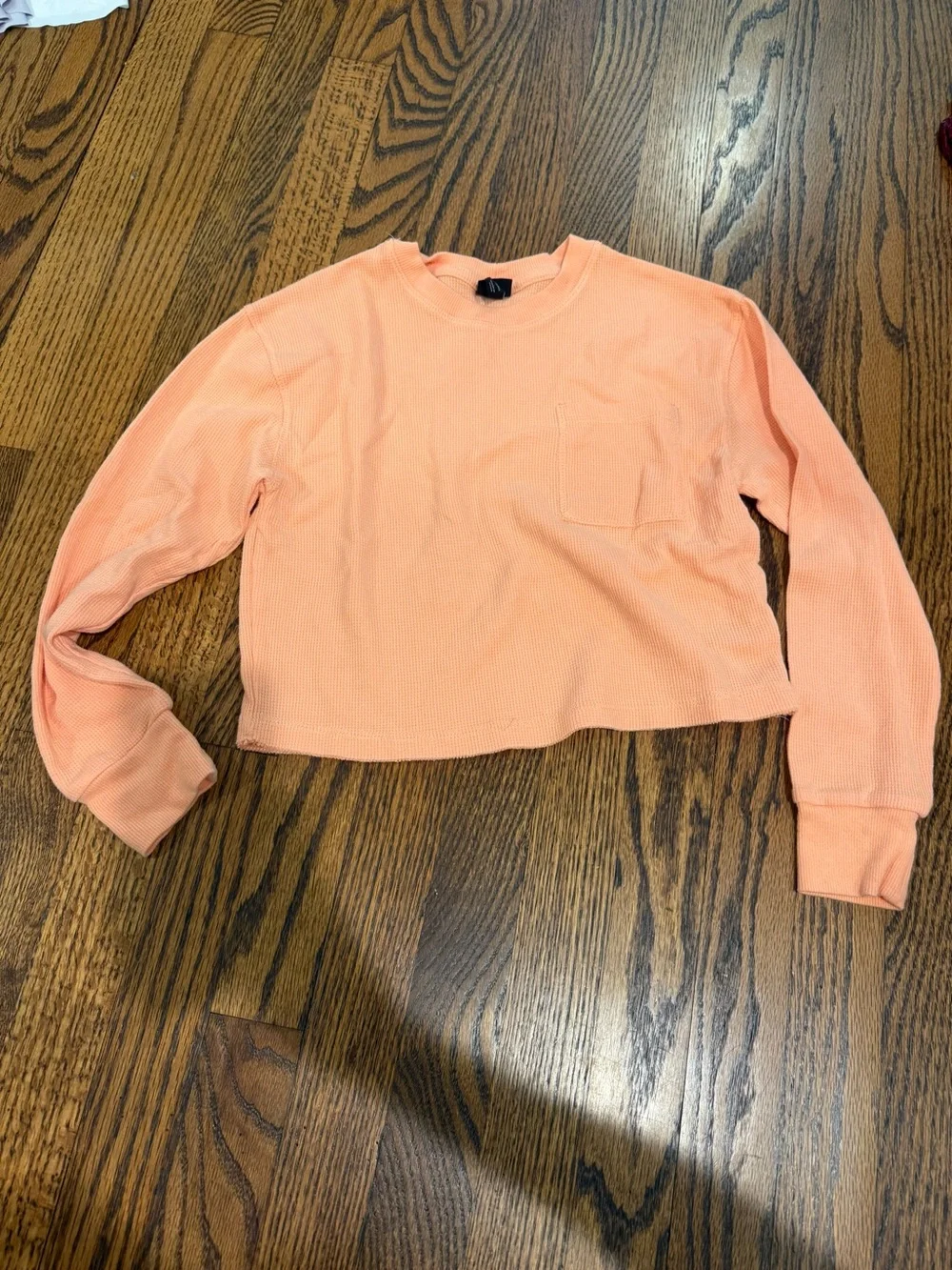 art class Peach Thermal Crop Top & Shorts Matching Set